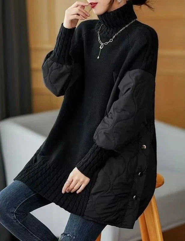 Emmy | Patchwork-Rollkragenpullover