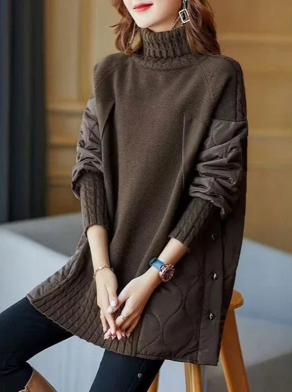 Emmy | Patchwork-Rollkragenpullover