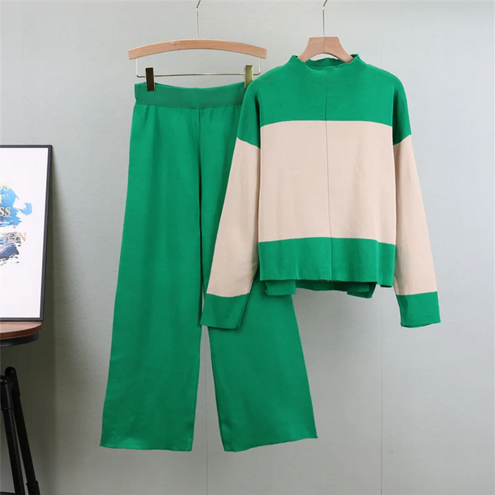 Charlotte – Zweiteiligs Strick‑Set im Western‑Stil mit Sweater & Hose