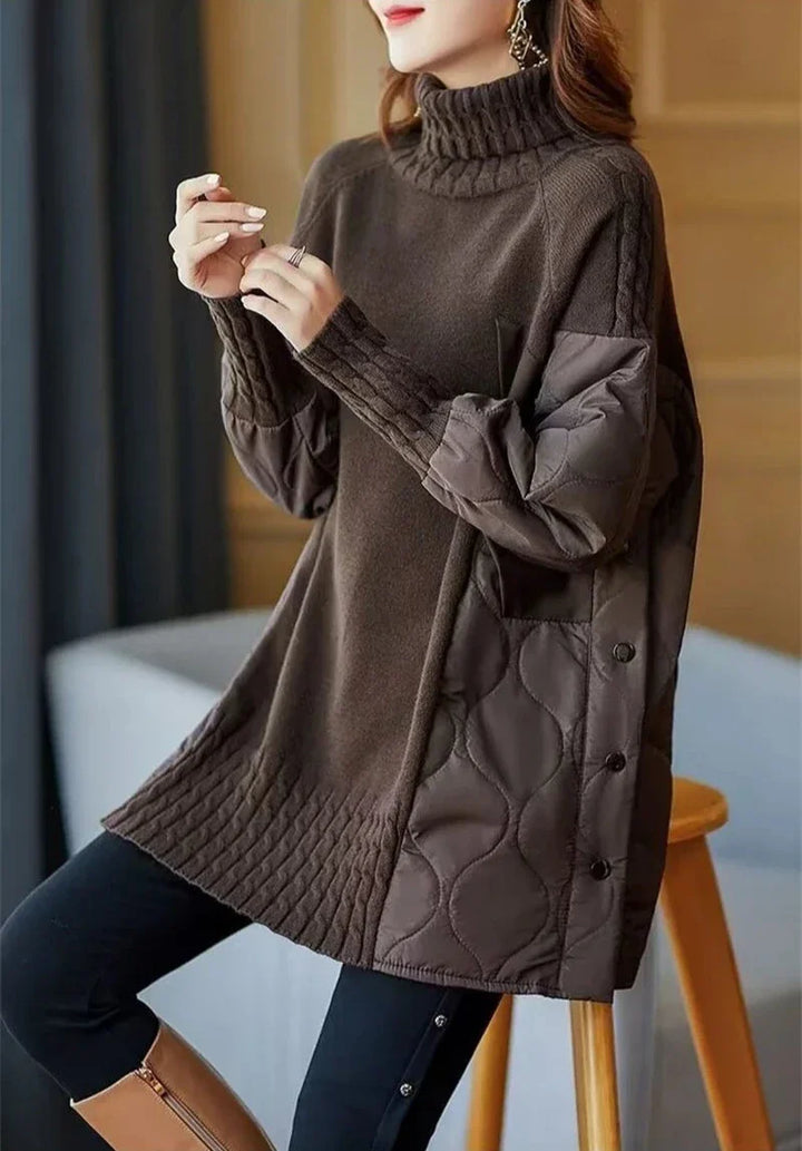 Emmy | Patchwork-Rollkragenpullover