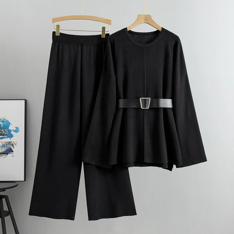 Flurina – Strickset mit Oversize-Pullover und Hose