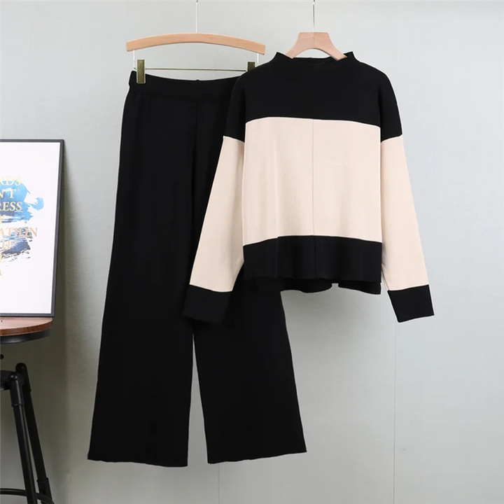 Charlotte – Zweiteiligs Strick‑Set im Western‑Stil mit Sweater & Hose