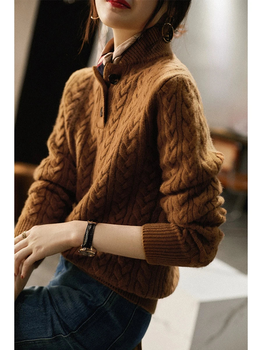 Perach – Eleganter Strickpullover mit Stehkragen