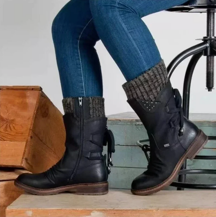 Julia – Woll-Winterstiefel mit orthopädischer Unterstützung für den unteren Rücken (Ausverkauf 2024)