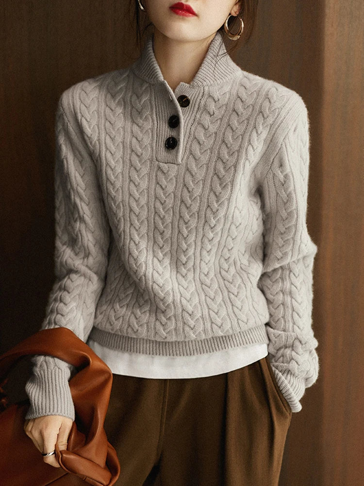 Perach – Eleganter Strickpullover mit Stehkragen