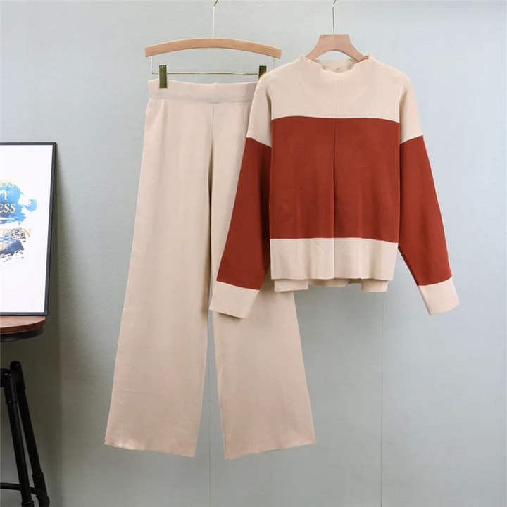 Charlotte – Zweiteiligs Strick‑Set im Western‑Stil mit Sweater & Hose