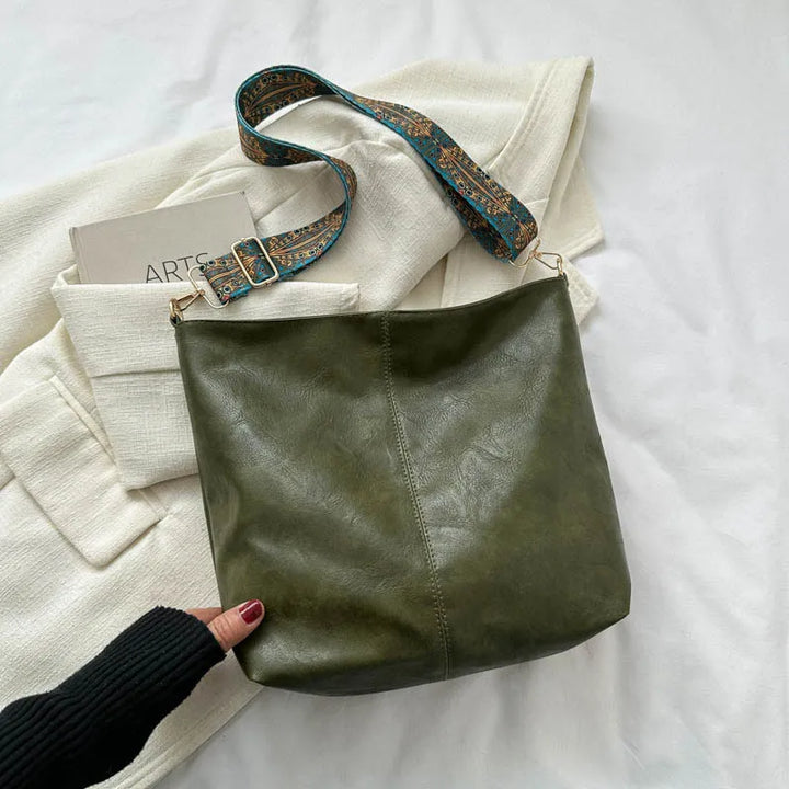 Chelsey - Vintage Veganer Leder Umhängetasche