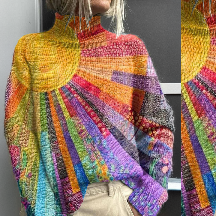 Ada | Fröhlicher, farbenfroher Rollkragenpullover