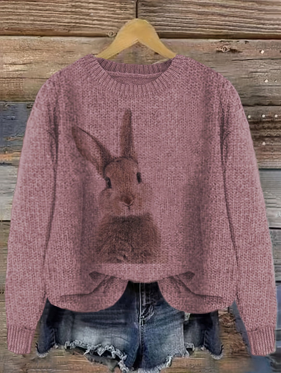 Deserae – Kuschelpullover mit süßem Hasenmotiv