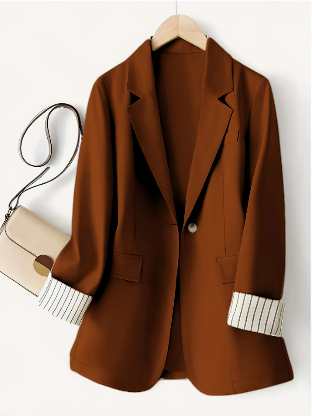 Phoebe – Elegante Damenjacke mit gestreiften Einsätzen