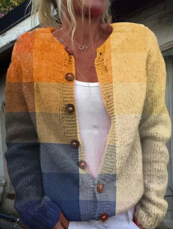 Irma™ | Strickjacke mit Blumenmotiv