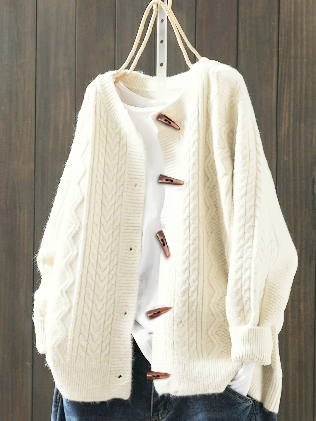 Giada – Lockerer Strick-Cardigan mit Zopfmuster