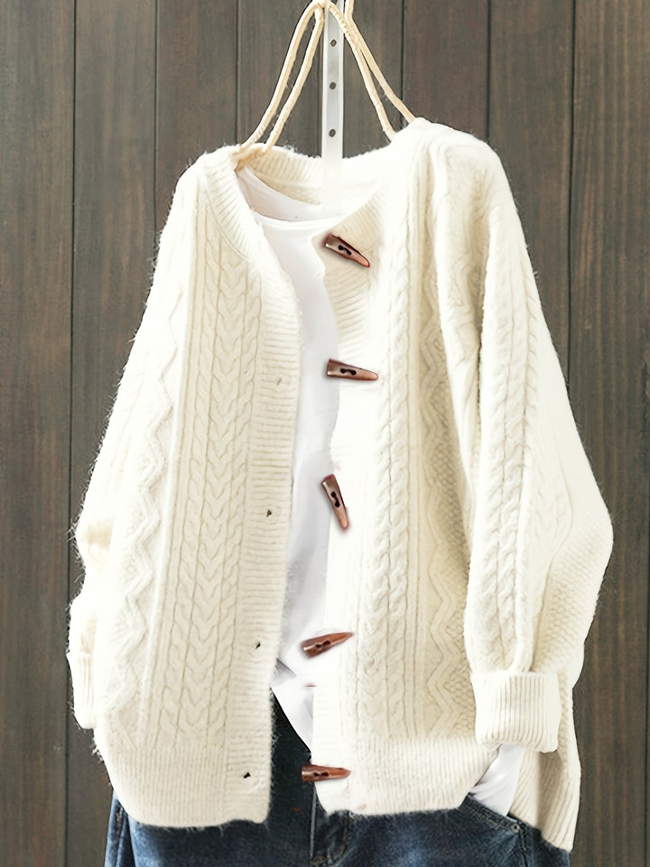 Giada – Lockerer Strick-Cardigan mit Zopfmuster