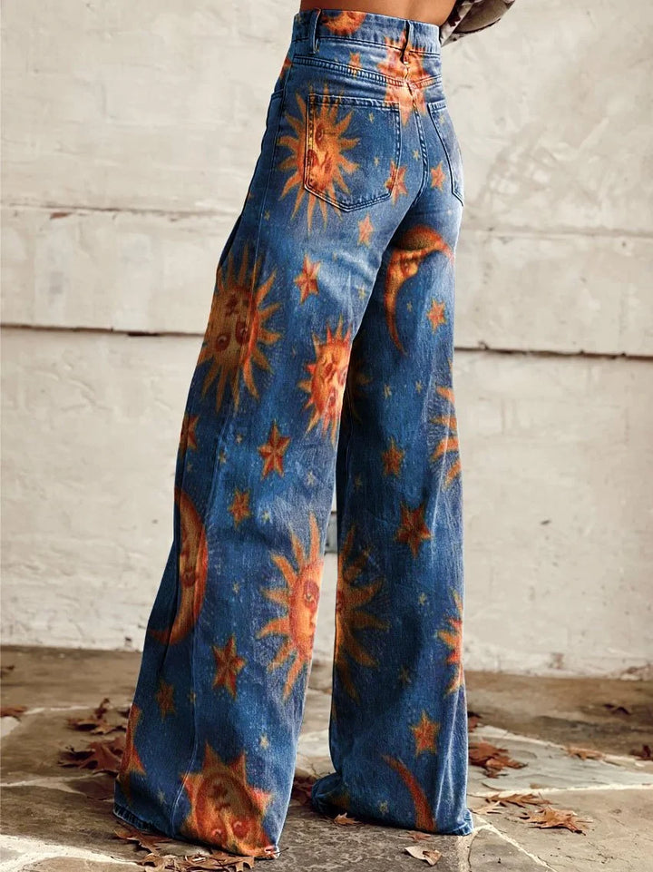 Yusra  – Hose mit weitem Bein und künstlerischem Muster