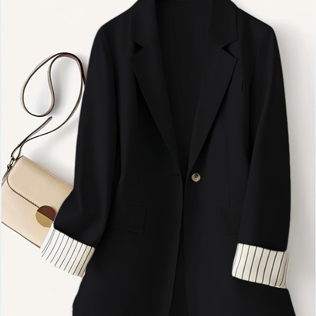 Phoebe – Elegante Damenjacke mit gestreiften Einsätzen