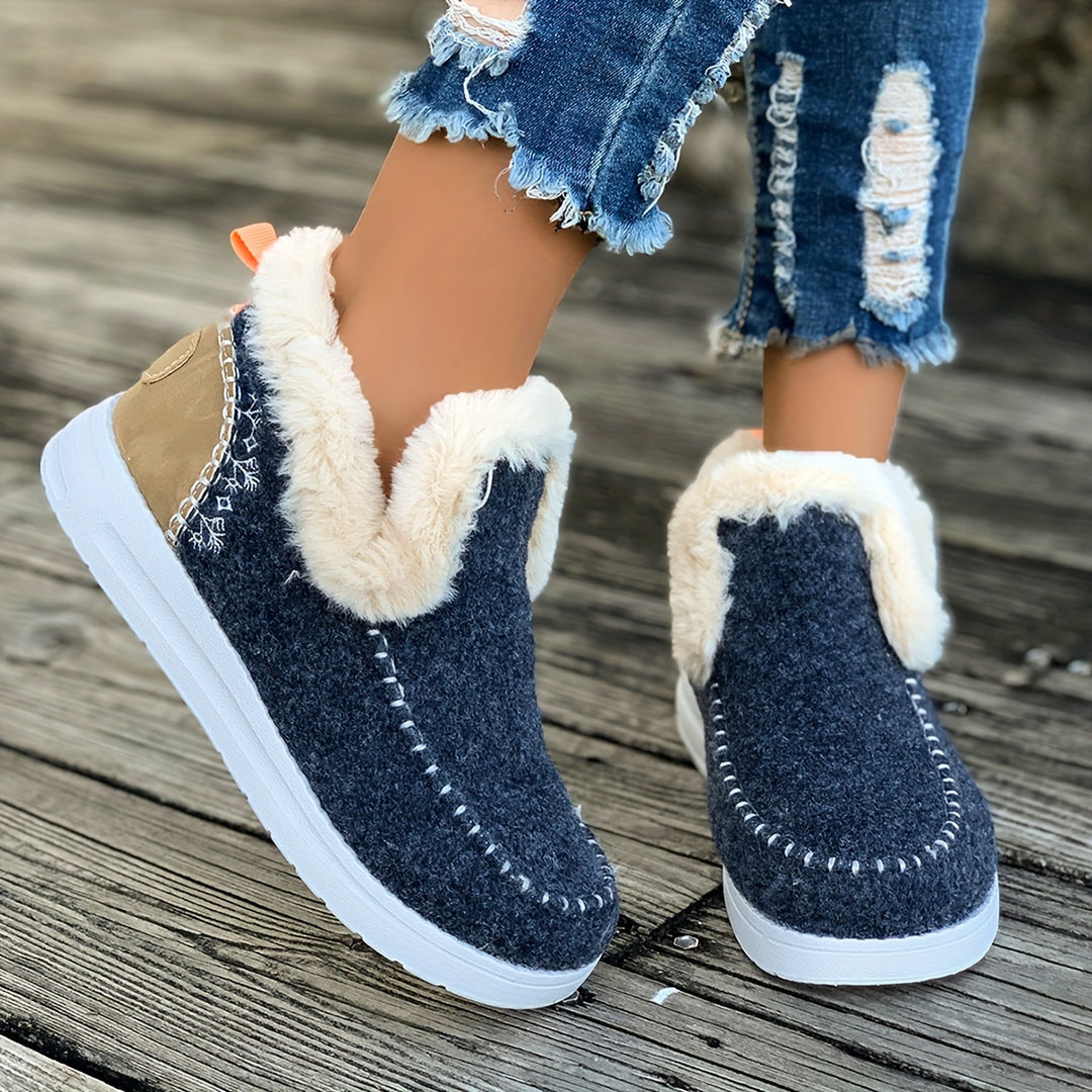 Aloisia – Kuschelige Winter-Hausschuhe mit Fleece-Futter & PU-Sohle