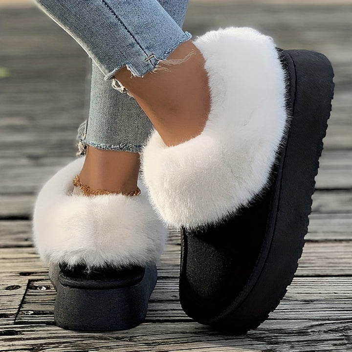 Fiorella – Plüschgefütterte Schneestiefel in Preppy-Optik