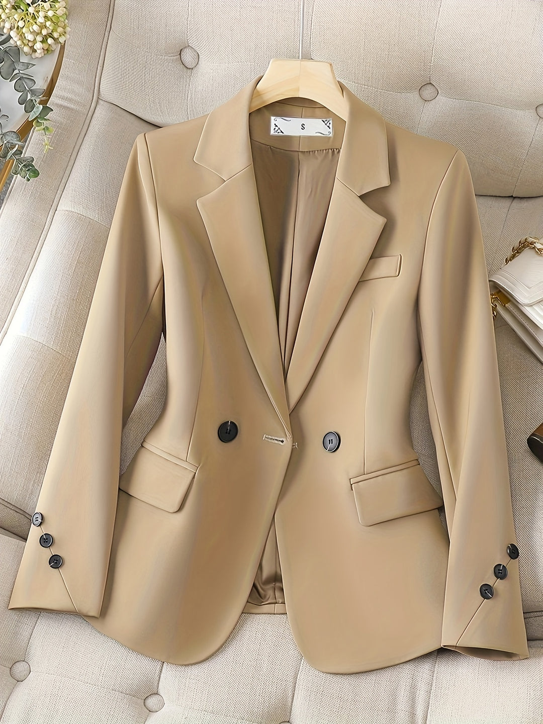 Linnea – Eleganter Blazer mit Reverskragen und Knopfleiste