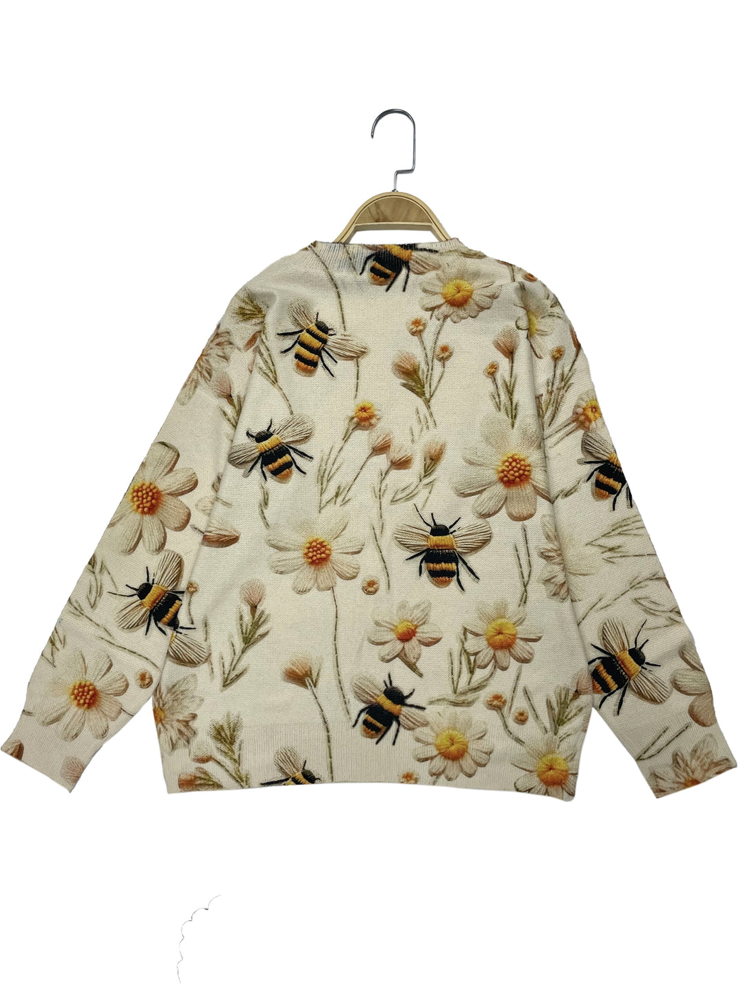 Calista – Feiner Pullover mit Blumen- und Bienendesign