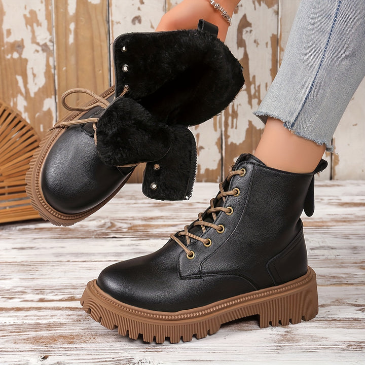 Arna – Kuschelige Winter-Combat Boots mit Wärmefutter