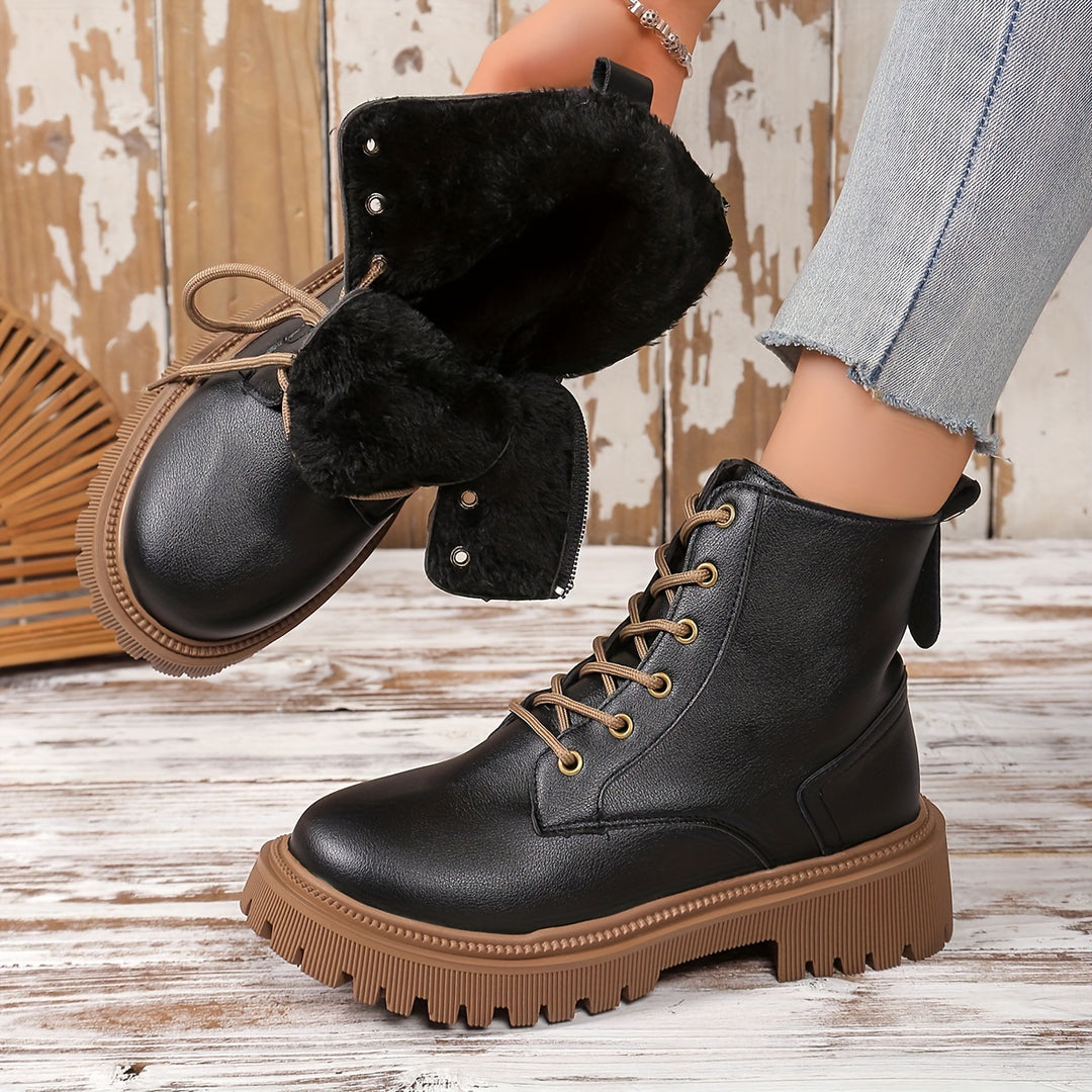 Arna – Kuschelige Winter-Combat Boots mit Wärmefutter