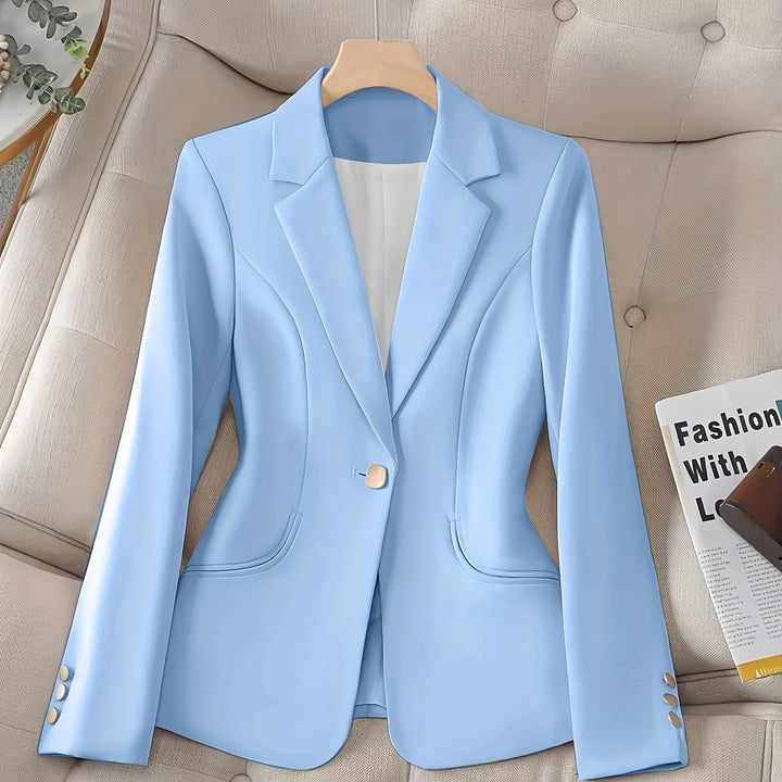 Cailin – einfarbige Damenjacke mit Knopfdetails und langen Ärmeln