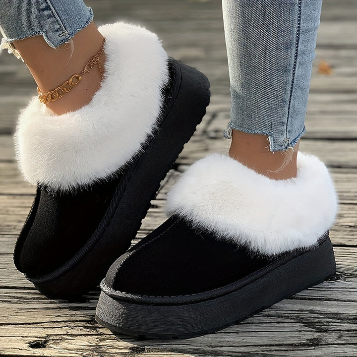 Fiorella – Plüschgefütterte Schneestiefel in Preppy-Optik
