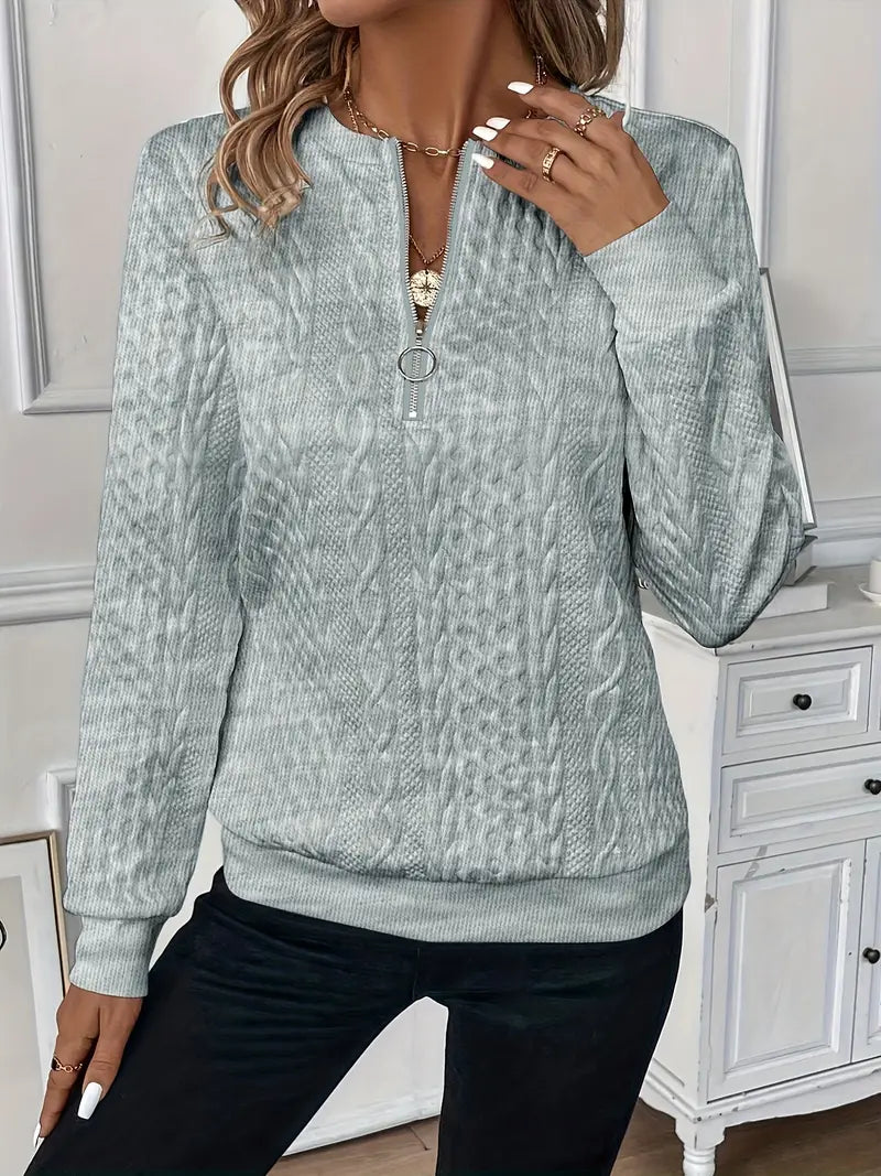 Romy | Eleganter Pullover mit Reißverschluss
