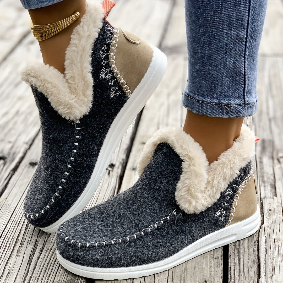Aloisia – Plüschgefütterte Winter-Flats für Damen