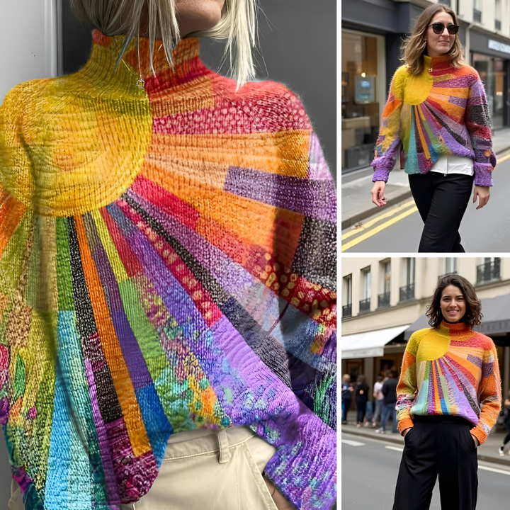 Ada | Fröhlicher, farbenfroher Rollkragenpullover