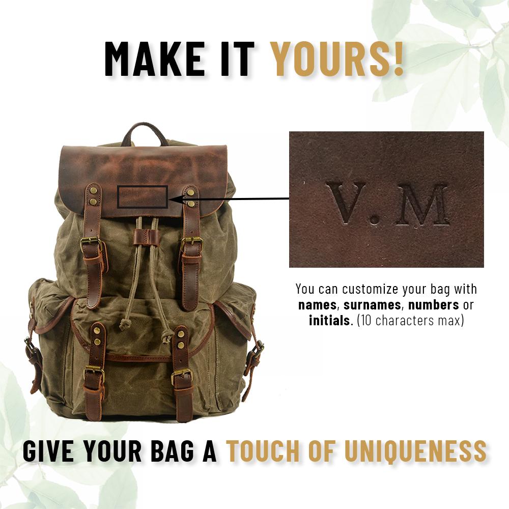Jonas | Canvas-Veganer Lederrucksack