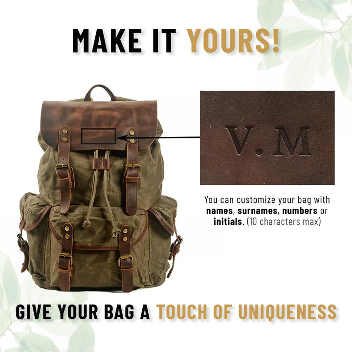 Jonas | Canvas-Veganer Lederrucksack