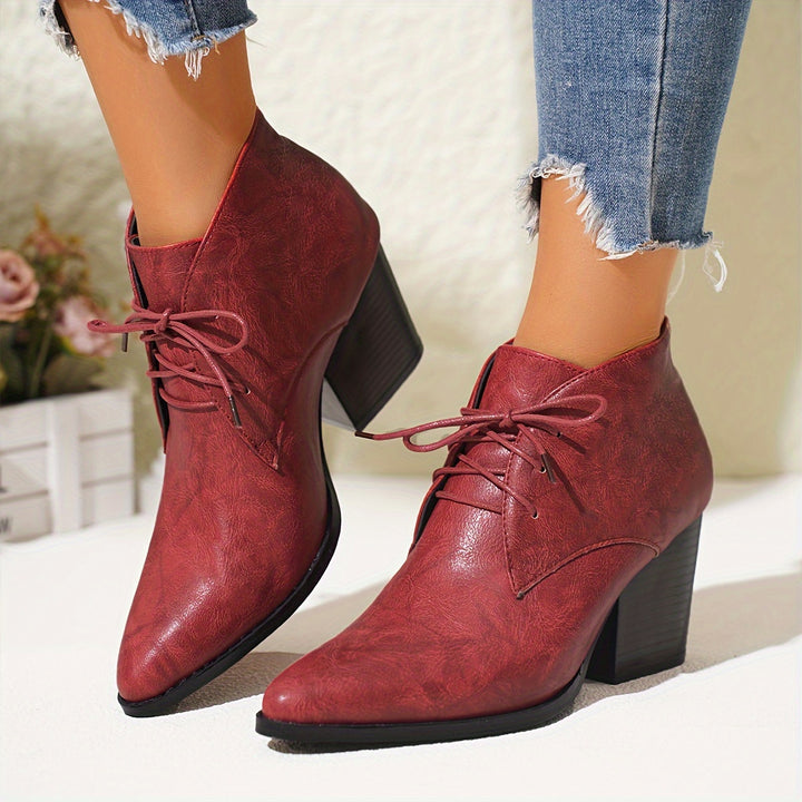 Letisha –Schnürboots mit Plateau und Spitze