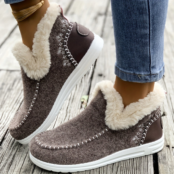Natalie – Flauschige Slip-On-Sneaker mit warmem Plüschfutter