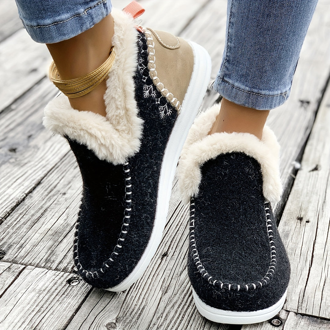 Aloisia – Plüschgefütterte Winter-Flats für Damen