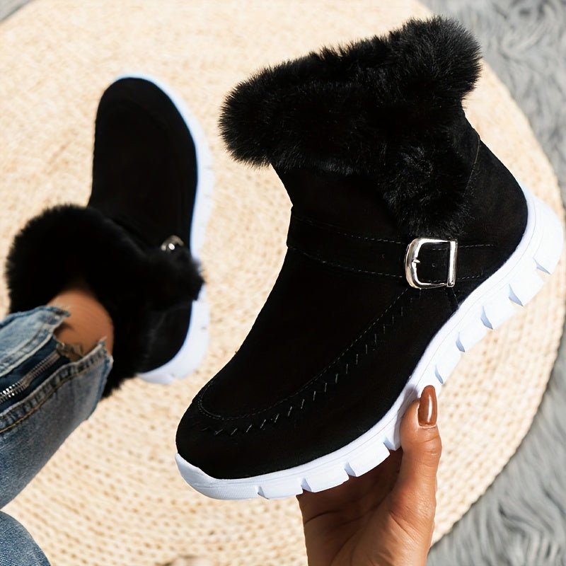 Ilaria – Winter-Boots mit Plüschfutter, Reißverschluss & seitlicher Profilsohle