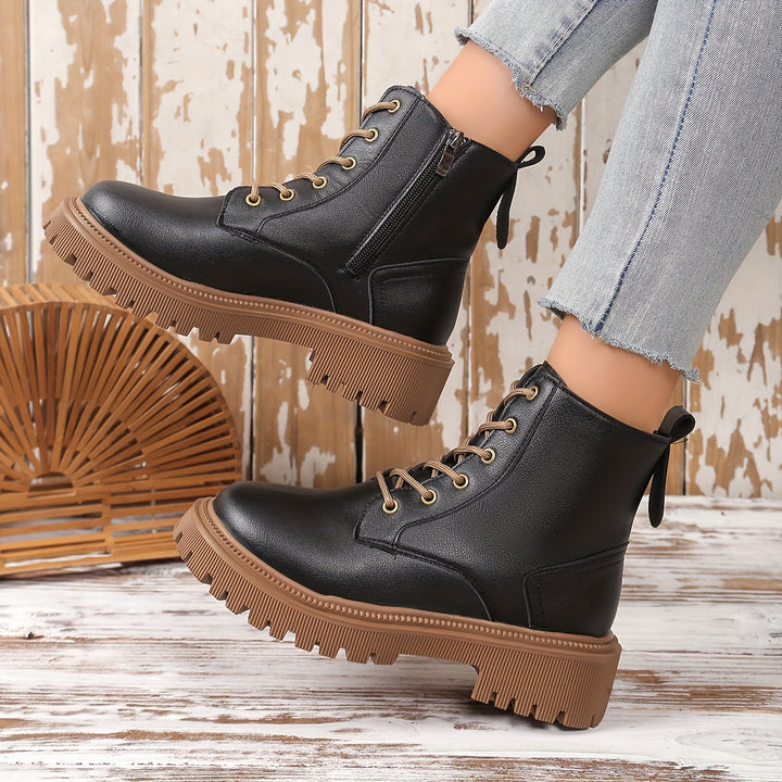 Arna – Kuschelige Winter-Combat Boots mit Wärmefutter