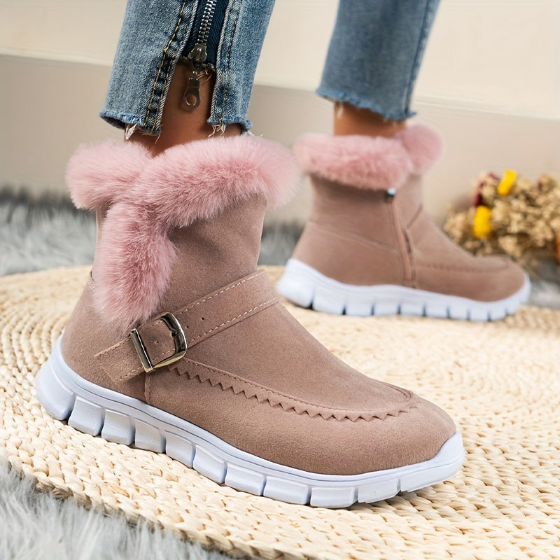 Ilaria – Winter-Boots mit Plüschfutter, Reißverschluss & seitlicher Profilsohle