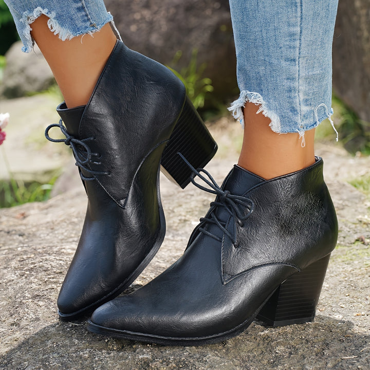 Letisha –Schnürboots mit Plateau und Spitze