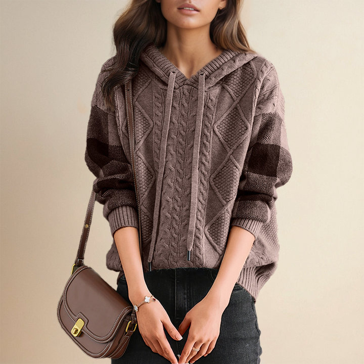 LÉONIE JACQUARD-KAPUZENPULLOVER