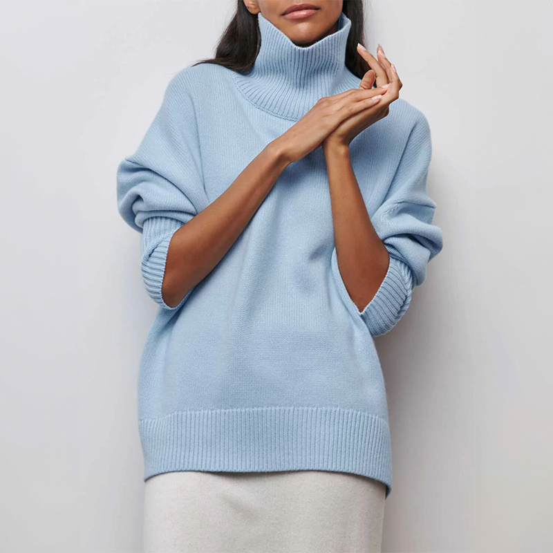 Damia | Gemütlicher schicker Rollkragenpullover in Kamel