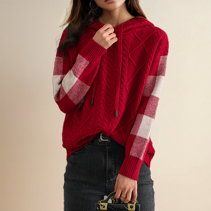 LÉONIE JACQUARD-KAPUZENPULLOVER