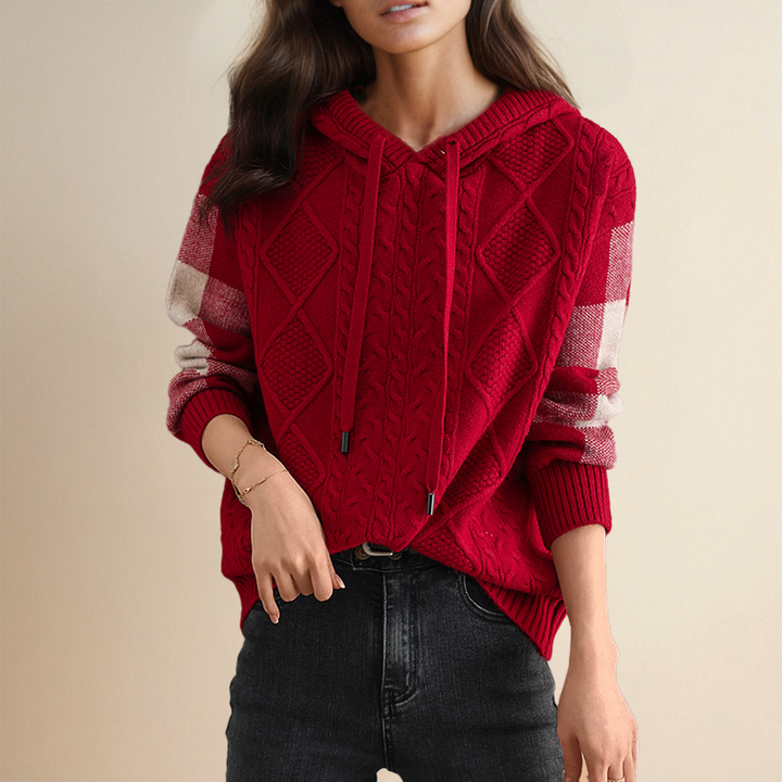 LÉONIE JACQUARD-KAPUZENPULLOVER