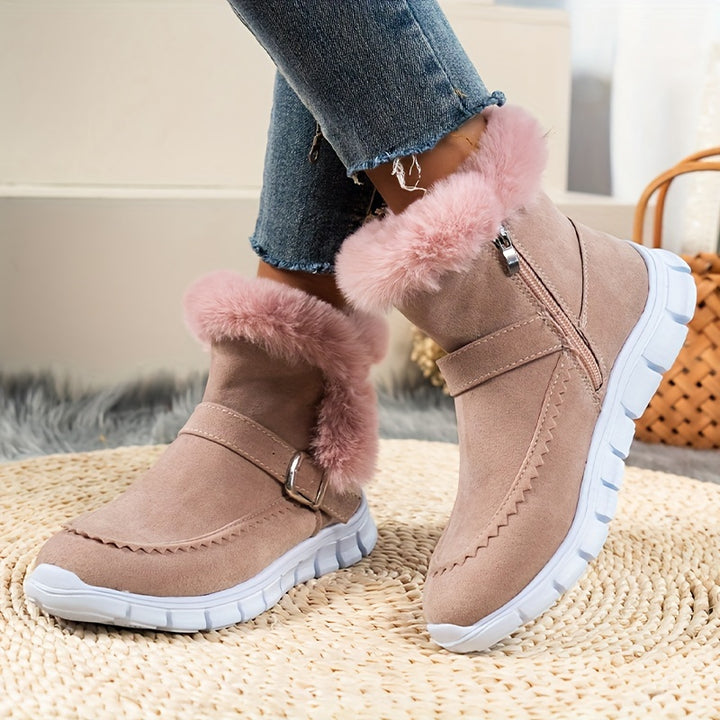Ilaria – Winter-Boots mit Plüschfutter, Reißverschluss & seitlicher Profilsohle