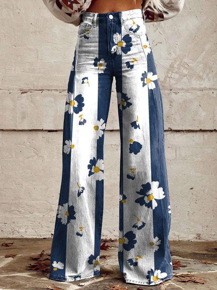 Maeve  – Hose mit weitem Bein und künstlerischem Muster