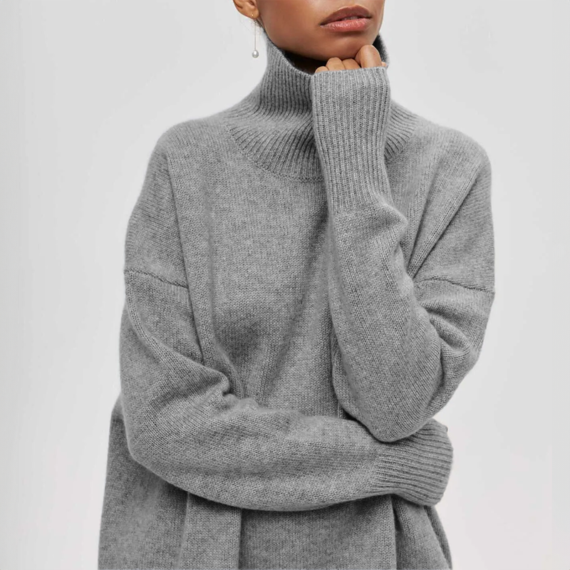 Damia | Gemütlicher schicker Rollkragenpullover in Kamel
