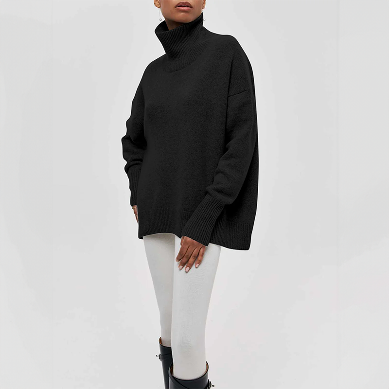 Damia | Gemütlicher schicker Rollkragenpullover in Kamel