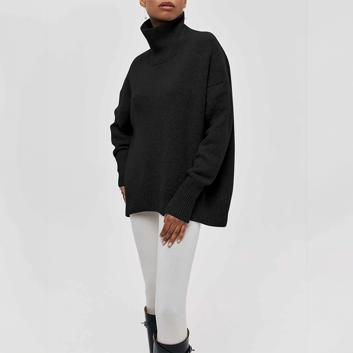 Damia | Gemütlicher schicker Rollkragenpullover in Kamel