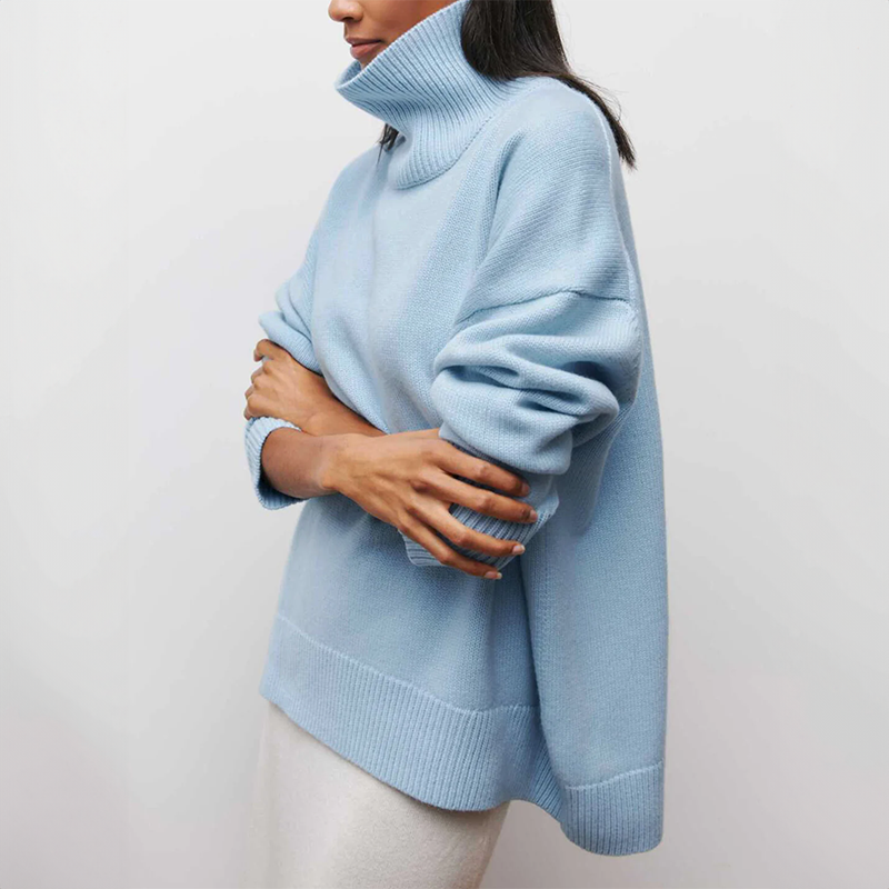 Damia | Gemütlicher schicker Rollkragenpullover in Kamel