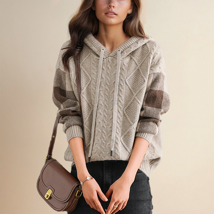 LÉONIE JACQUARD-KAPUZENPULLOVER